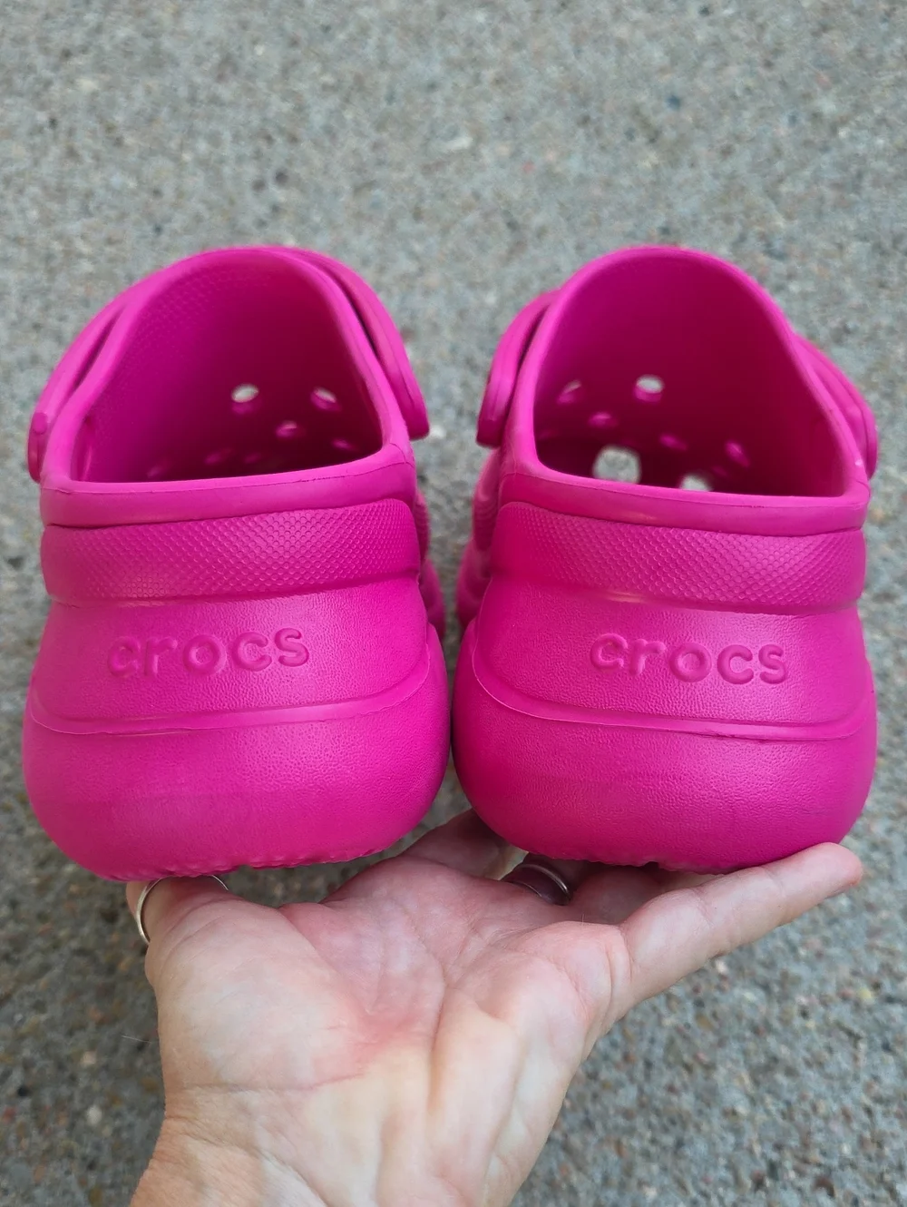 Crocs Classic Bae Pink Chunky Platform Clogs Size 9
